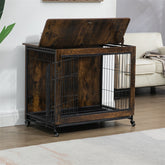 38” Wooden Dog Crate End Table